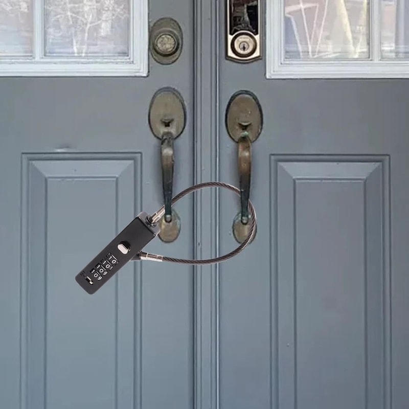 Digit Combination Cable Lock With Steel Cables Versatile Bike Gear Security 3