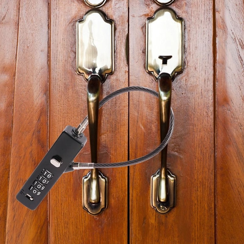 Digit Combination Cable Lock With Steel Cables Versatile Bike Gear Security 4