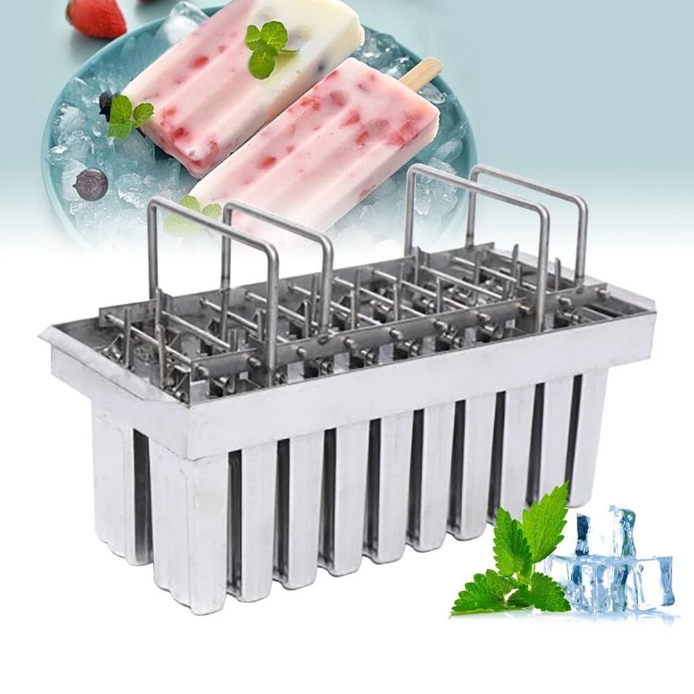Premium Stainless Steel Ice Cream Stick Molds Popsicle Maker Set 5