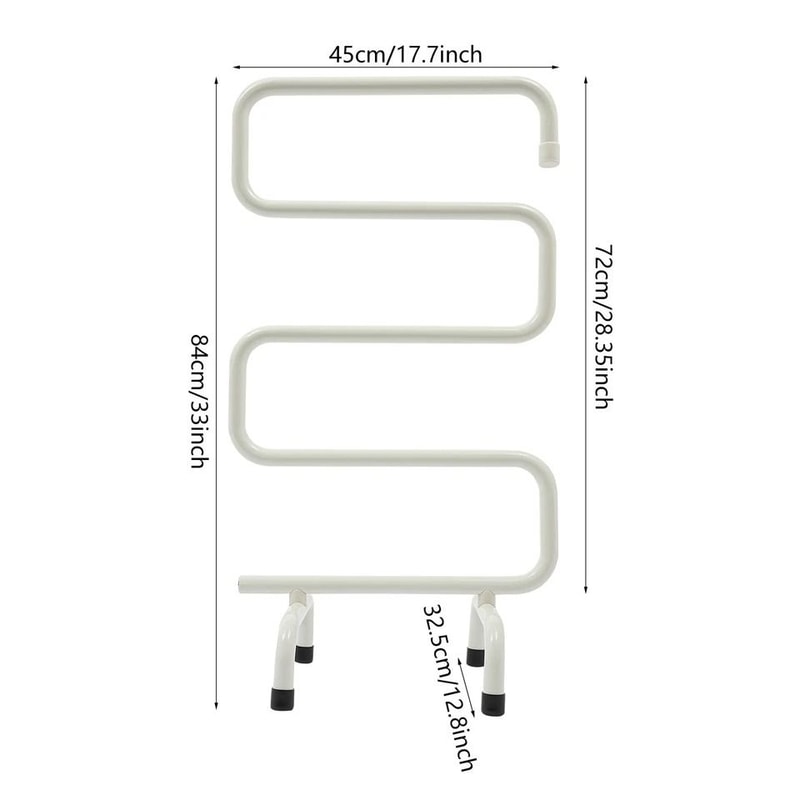 Premium White Stainless Freestanding Heated Towel Rack Electric Towel Warmer Spa Comfort Towel Dry 3