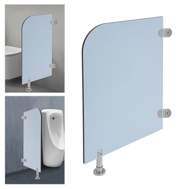 Baby Blue Wall Mounted Toilet Partition For Public Home Restrooms 4