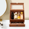 Premium Wooden Perfume Jewelry Organizer Display Stand With Drawer Elegant Vanity Storage Solution 0