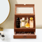 Premium Wooden Perfume Jewelry Organizer Display Stand With Drawer Elegant Vanity Storage Solution 0