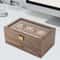 Slot Watch Storage Organizer Glass Top Watch Display Case With Drawer For Men Timepieces 0