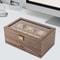 Slot Watch Storage Organizer Glass Top Watch Display Case With Drawer For Men Timepieces 0