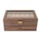 Slot Watch Storage Organizer Glass Top Watch Display Case With Drawer For Men Timepieces 5