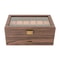 Slot Watch Storage Organizer Glass Top Watch Display Case With Drawer For Men Timepieces 5