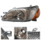 Left Driver Side Toyota Echo Headlight Assembly Direct Replacement 1