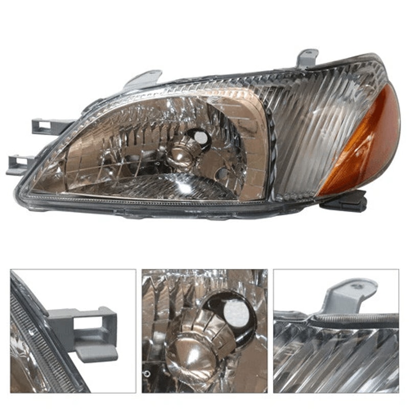 Left Driver Side Toyota Echo Headlight Assembly Direct Replacement 1