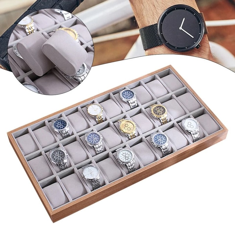 Watch Storage Tray Organizer Wooden Watch Display Case Watch Organizer 9