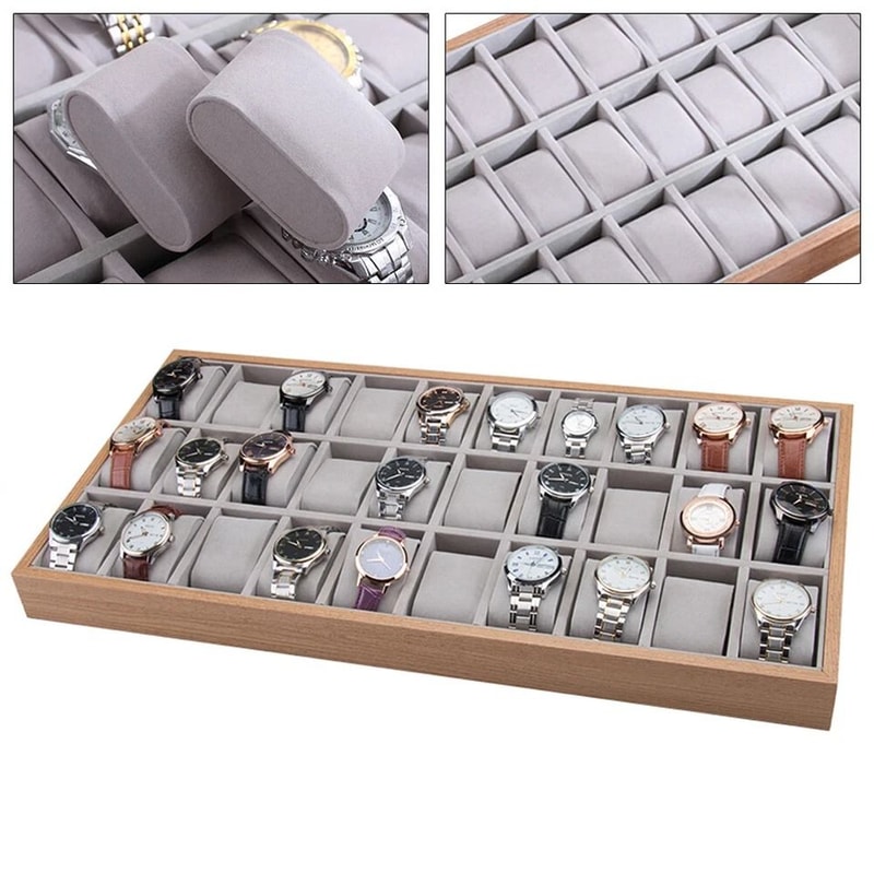 Watch Storage Tray Organizer Wooden Watch Display Case Watch Organizer 4