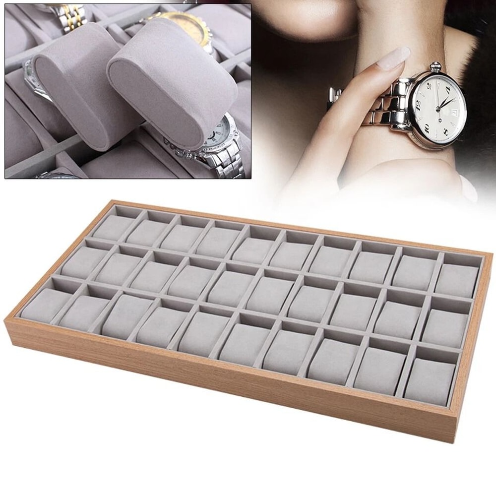 Watch Storage Tray Organizer Wooden Watch Display Case Watch Organizer 6