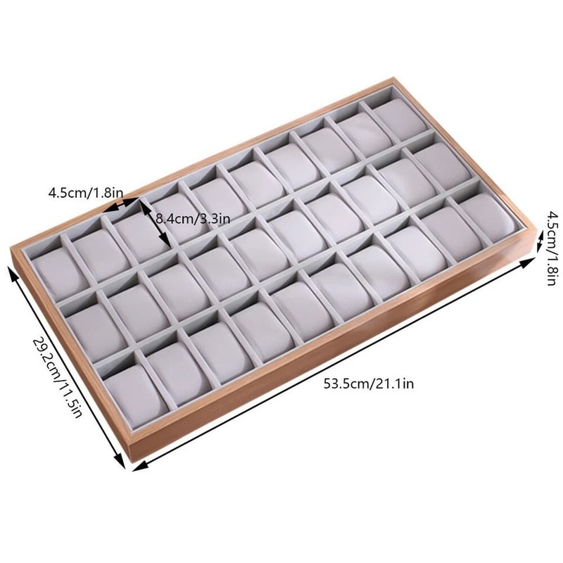 Watch Storage Tray Organizer Wooden Watch Display Case Watch Organizer 8
