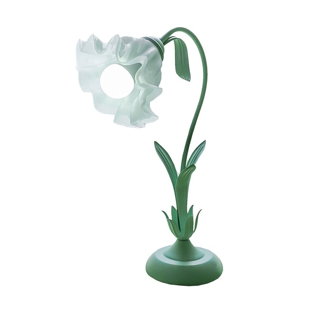 Elegant Floral Stained Glass Tiffany Style Table Lamp Decorative Bedside Desk Light 3