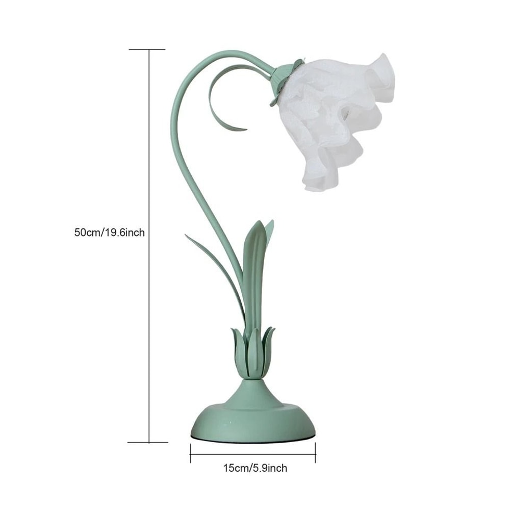 Elegant Floral Stained Glass Tiffany Style Table Lamp Decorative Bedside Desk Light 8