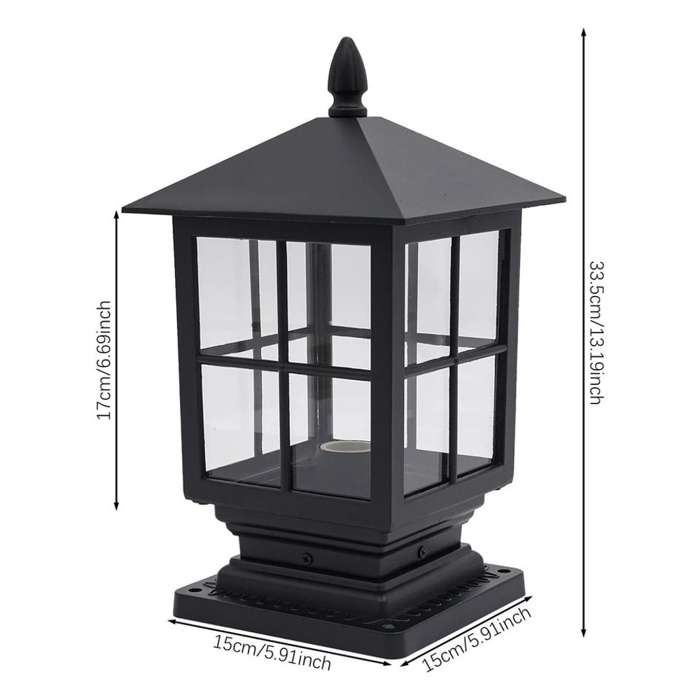 Premium Aluminum Outdoor Post Light Lantern Classic Landscape Post Lantern For Garden Walkway 8