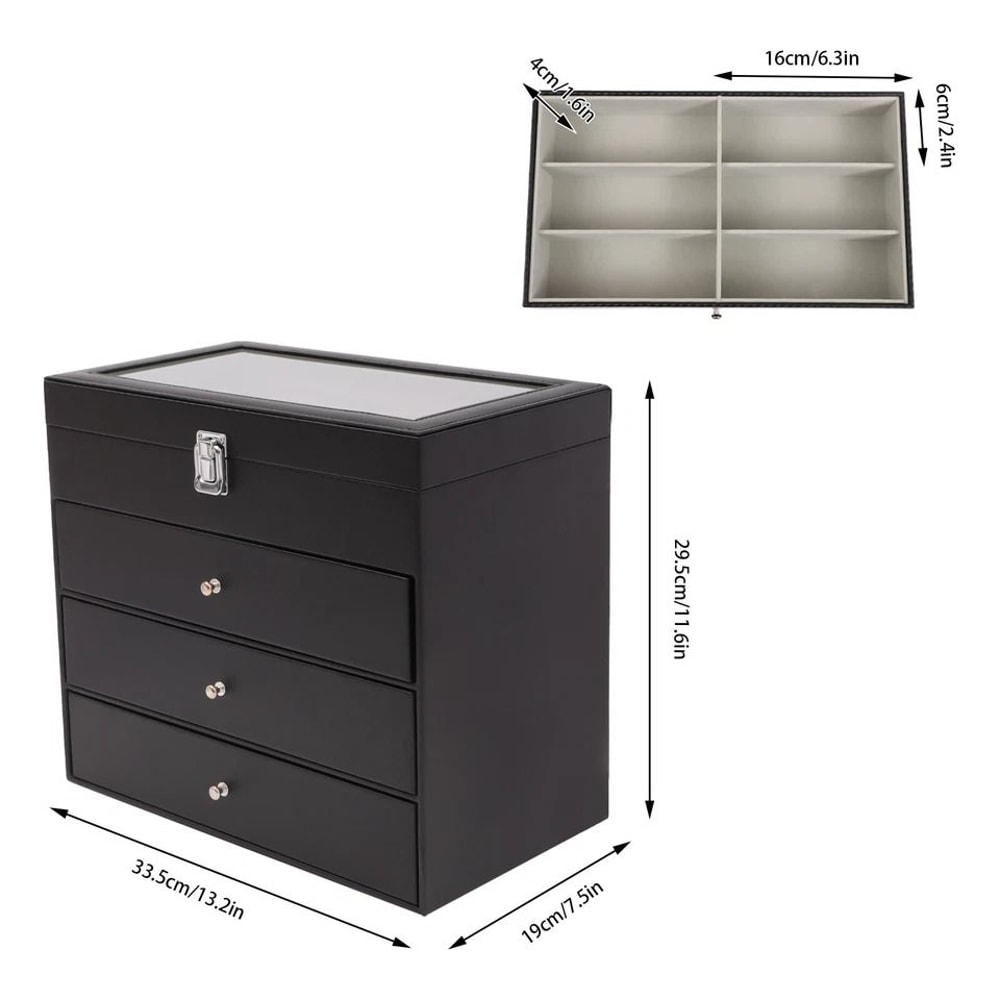 Premium Grid Eyeglass Sunglasses Organizer Display Case 5