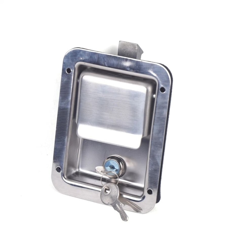 Heavy Duty Stainless Steel Toolbox Latch Set Paddle Door Handles With Keys 5