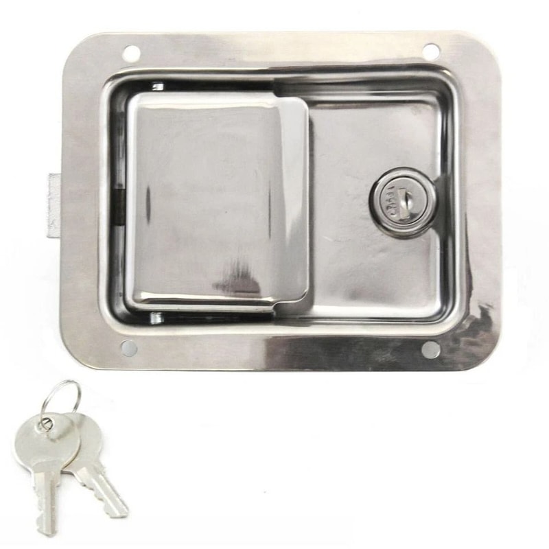 Heavy Duty Stainless Steel Toolbox Latch Set Paddle Door Handles With Keys 7