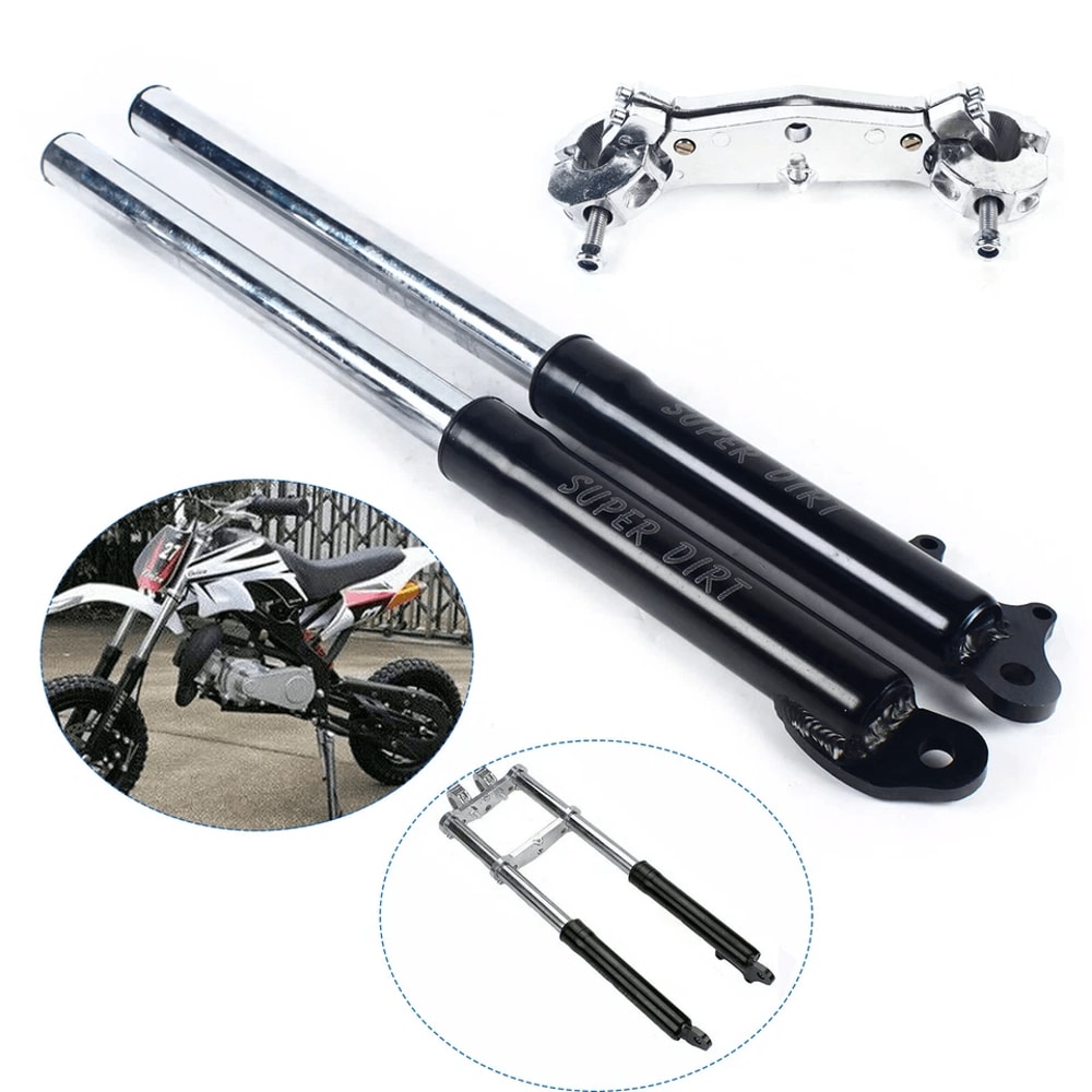 Mini Dirt Bike Front Fork Shocks Upverted Triple Tree Suspension 4