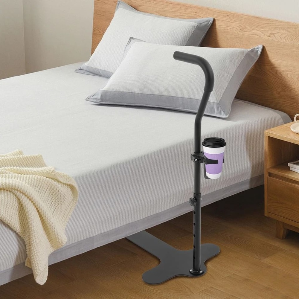 Adjustable Couch Stand Assist Rail For Elderly With Cup Holder 2