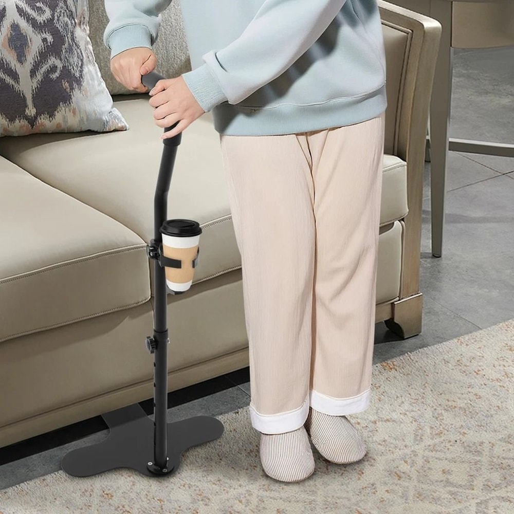 Adjustable Couch Stand Assist Rail For Elderly With Cup Holder 3