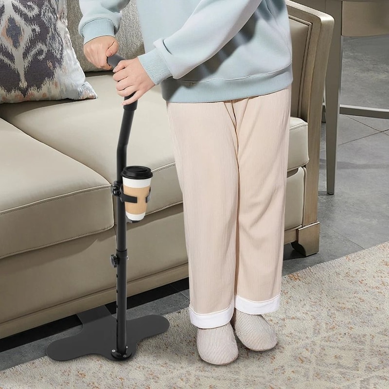 Adjustable Couch Stand Assist Rail For Elderly With Cup Holder 3
