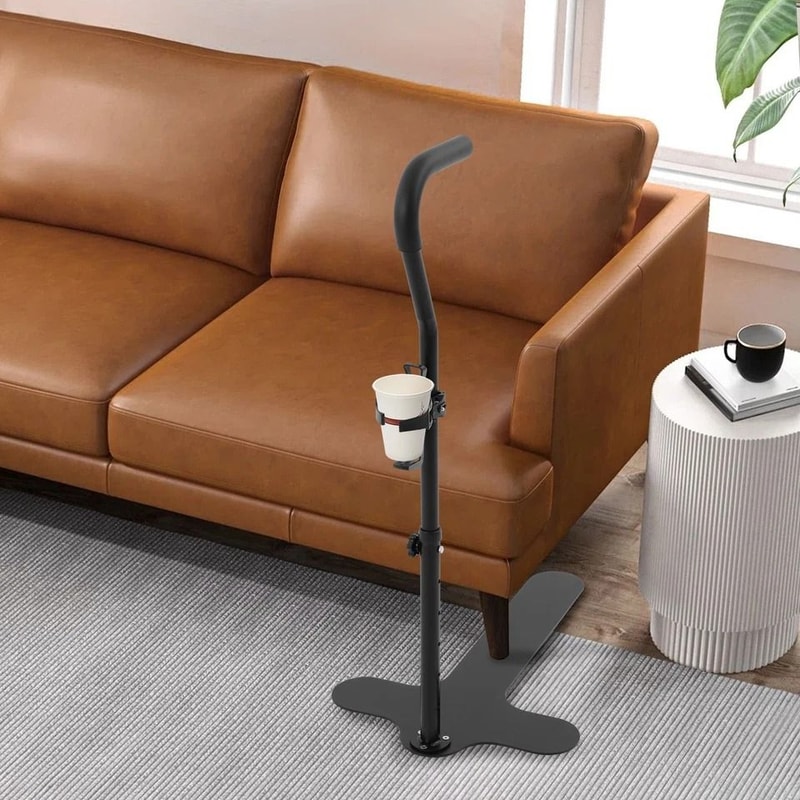 Adjustable Couch Stand Assist Rail For Elderly With Cup Holder 4