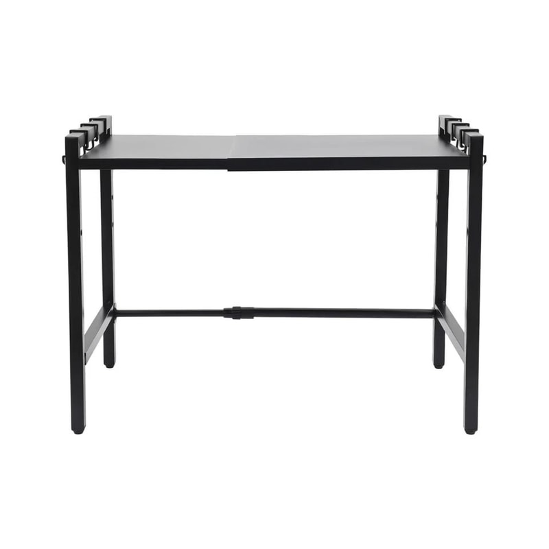 Adjustable Microwave Stand Kitchen Countertop Organizer With Hooks 2