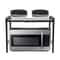 Adjustable Microwave Stand Kitchen Countertop Organizer With Hooks 4