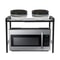 Adjustable Microwave Stand Kitchen Countertop Organizer With Hooks 4