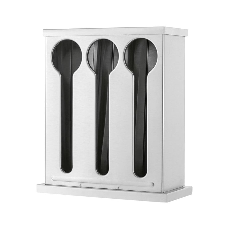 Premium Stainless Steel Utensil Dispenser Station Kitchen Countertop Organizer Holder 3