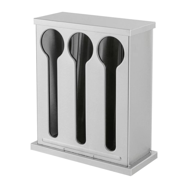 Premium Stainless Steel Utensil Dispenser Station Kitchen Countertop Organizer Holder 5