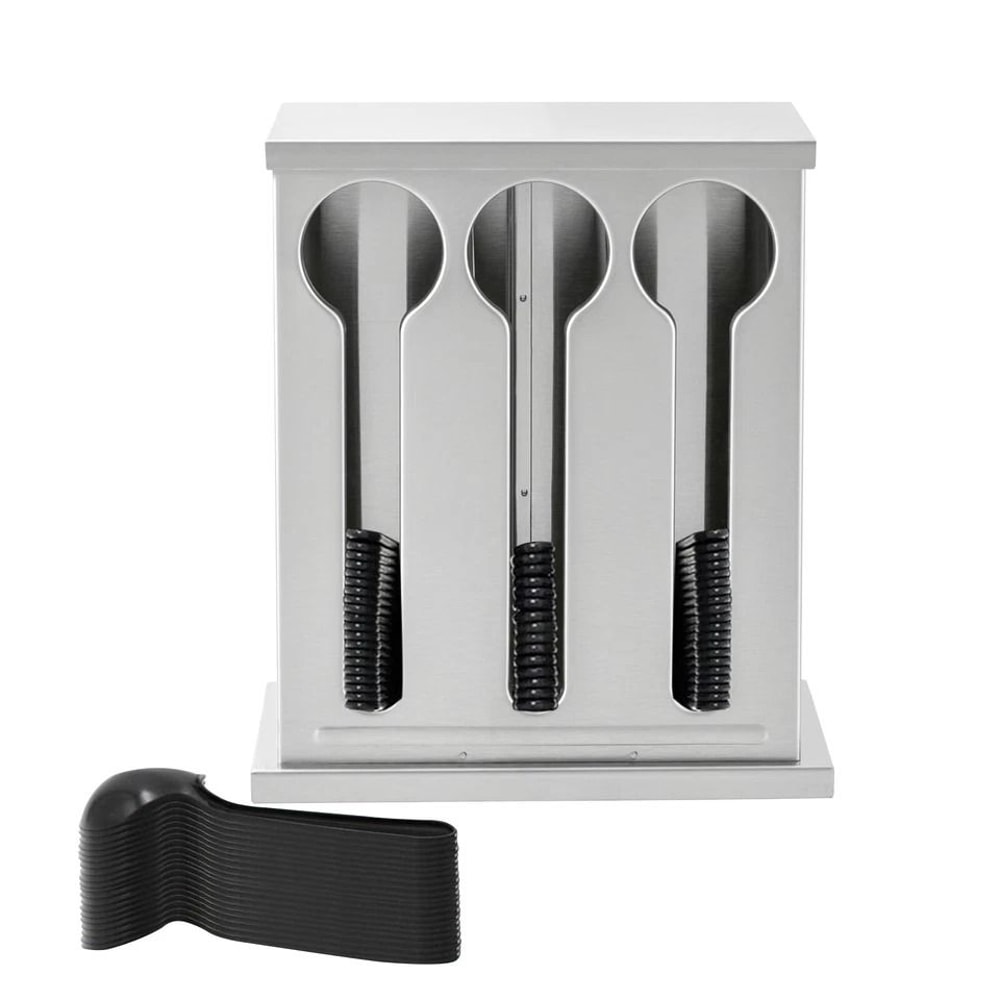 Premium Stainless Steel Utensil Dispenser Station Kitchen Countertop Organizer Holder 7