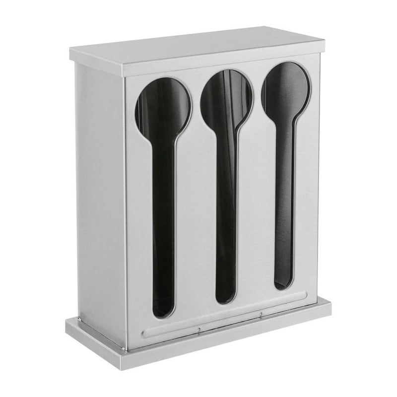 Premium Stainless Steel Utensil Dispenser Station Kitchen Countertop Organizer Holder 8