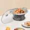 Premium Round Chafing Dish Buffet Catering Server Stainless Steel With Glass Lid Fuel Holder 2