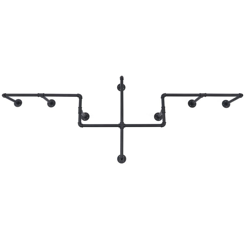 Wall Mounted Clothing Rack Pipe Style Garment Hanger Display Stand 3