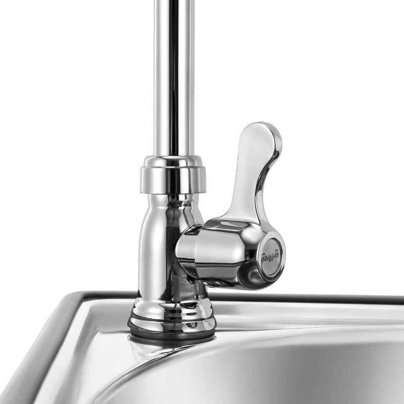 Compact Triangle Corner Sink With Stainless Steel Faucet Space Saving Bathroom Sink 2
