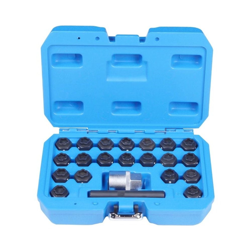 Universal Master Lug Nut Key Set Wheel Lock Removal Tool Kit 0