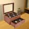 Premium Wood Watch Display Box With Slots Elegant Watch Storage Organizer Case 4