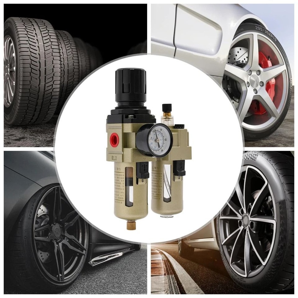 Premium Air Compressor Filter Regulator With Oil Water Separator Lubricator Tire Changer Parts Com 4
