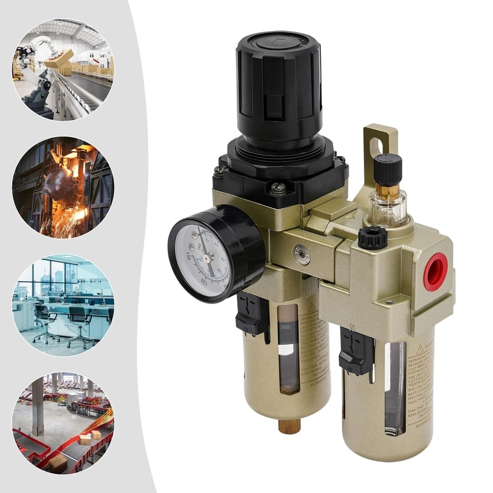 Premium Air Compressor Filter Regulator With Oil Water Separator Lubricator Tire Changer Parts Com 7