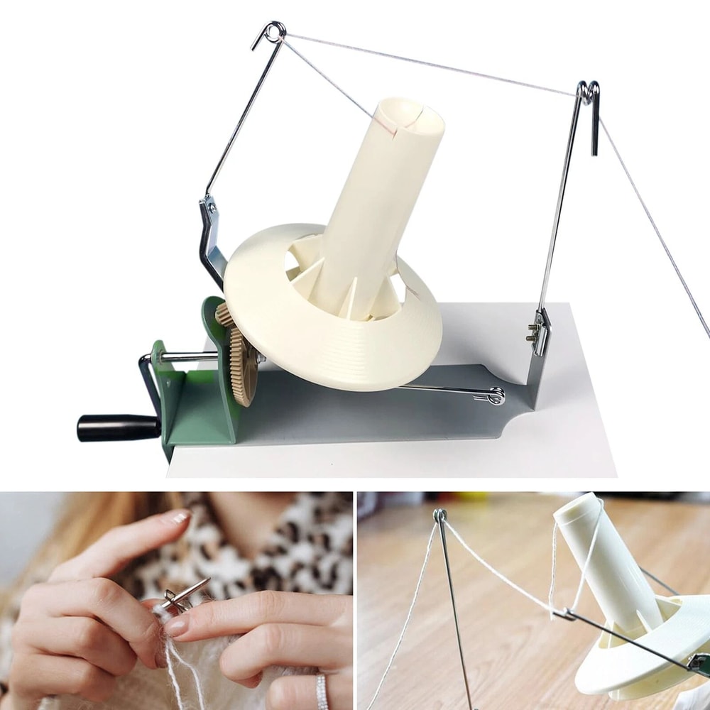 Large Hand Operated Yarn Ball Winder Heavy Duty Iron Nylon Yarn Winder For Jumbo Fibers 7
