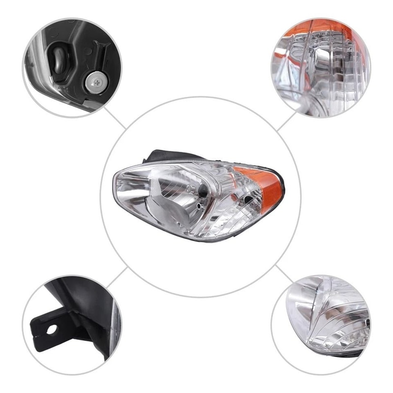 Premium Hyundai Accent Headlight Left Driver Side 5