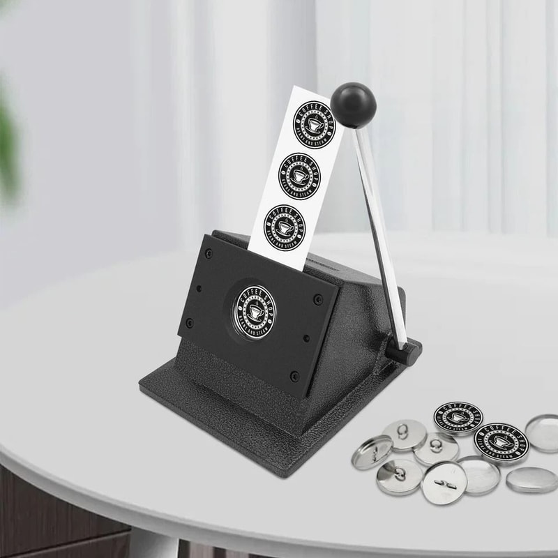 Professional Manual Punch Die Cutter Button Maker Tool PVC Paper Card Cutter 4