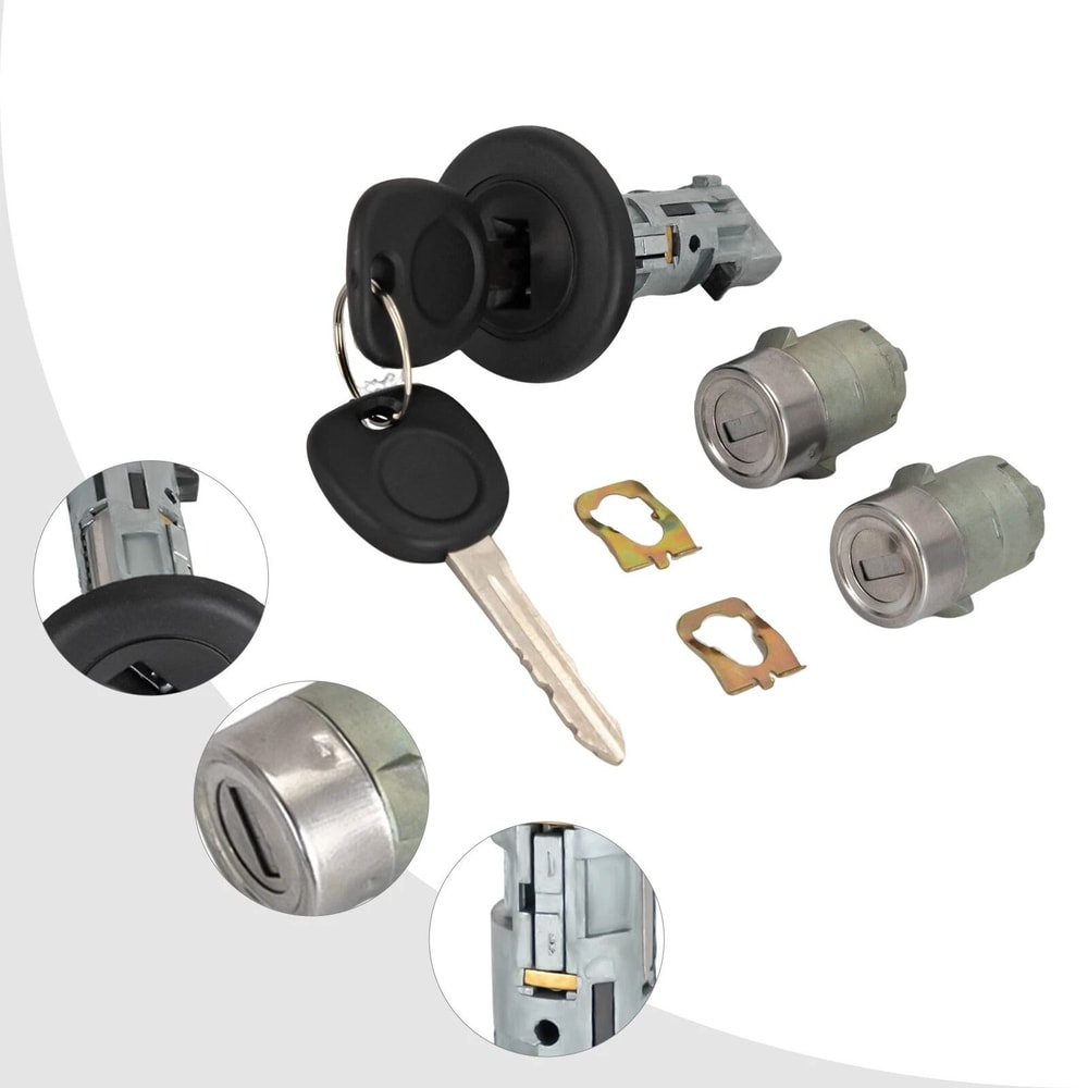 Premium Door Lock Ignition Key Cylinder Set For Cadillac Chevrolet Trucks 1