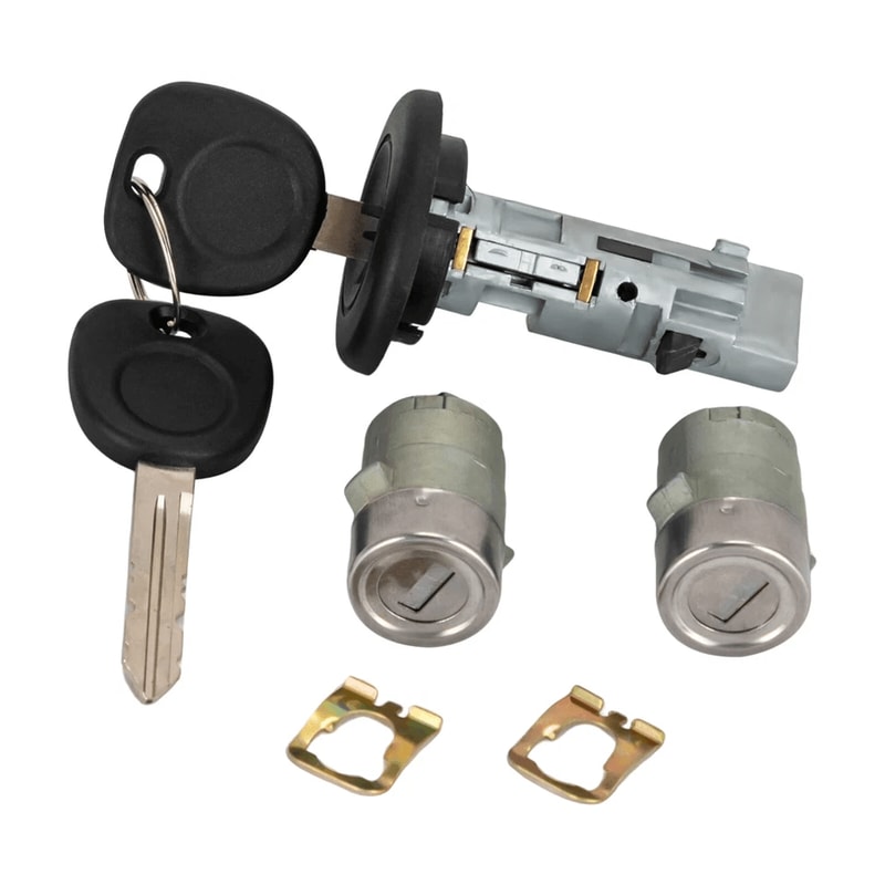 Premium Door Lock Ignition Key Cylinder Set For Cadillac Chevrolet Trucks 2