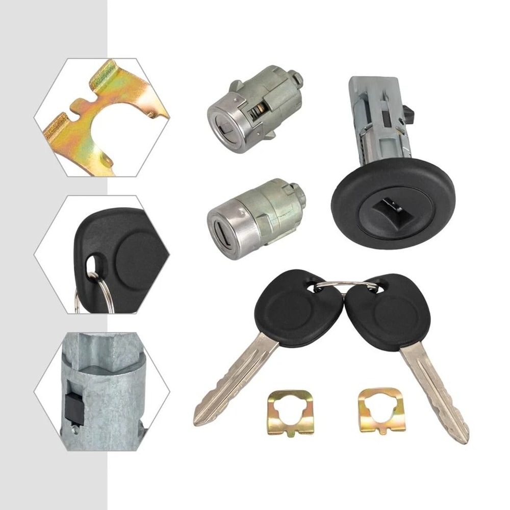 Premium Door Lock Ignition Key Cylinder Set For Cadillac Chevrolet Trucks 6