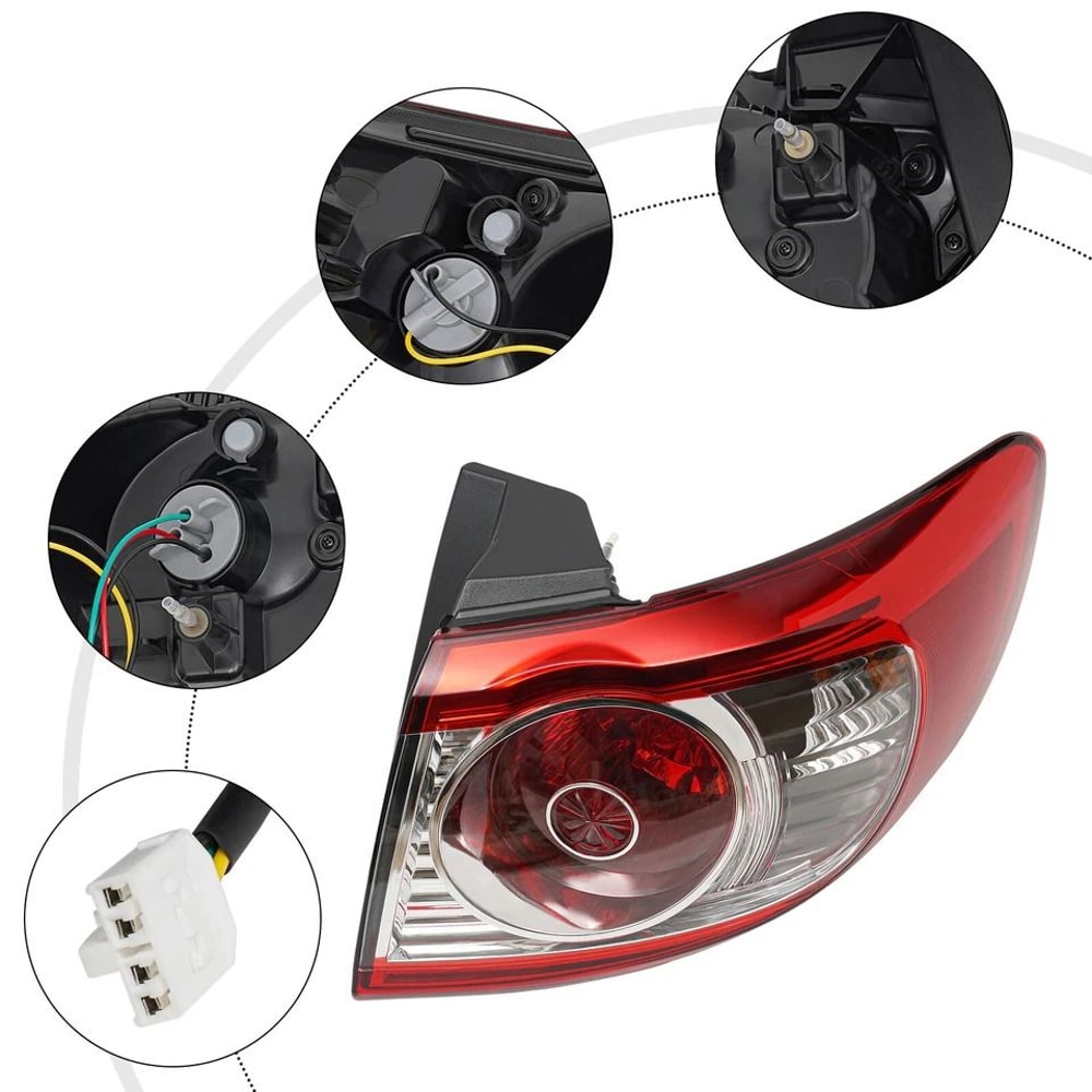 Right Side Tail Light Assembly For Hyundai Santa Fe Durable Replacement Lamp 9