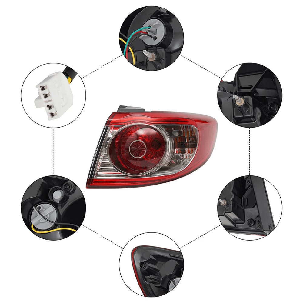 Right Side Tail Light Assembly For Hyundai Santa Fe Durable Replacement Lamp 2